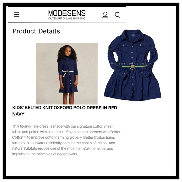 🐎 Ralph Lauren Navy Denim Chino Shirt Dress with Belt 🐎 - Picture 6 of 7